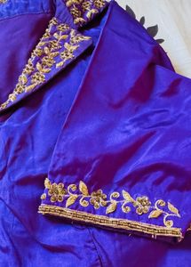 Dark Purple Banarasi Silk Saree