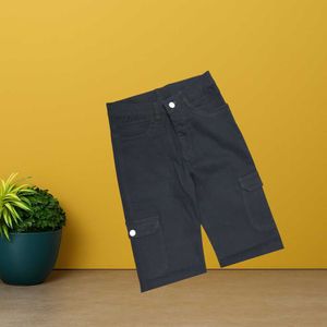 women Black Cargo jeans size 24 (P-27)