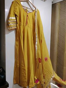Anarkali Style Wd Pant And Dupatta