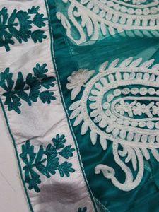New Dress Elegant Green &amp; White Dres