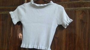 Cute White Ruffle Top
