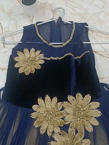 Navy Blue Gown For Kids