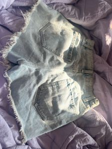 Distressed Denim Shorts