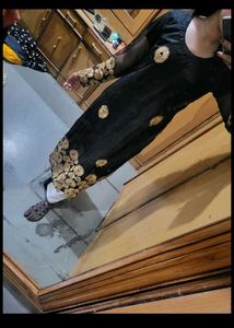 gotapatti Black &amp; Gold Kurta Set golden xl