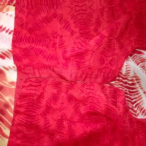 🛍️ Red &amp; Faded Golden Saree ⭐⭐⭐⭐