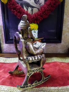 Ganesh Sitting On A Rocking Chair Idol