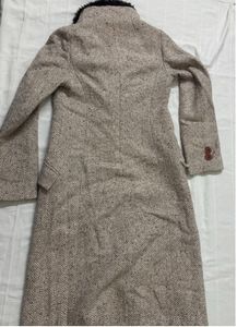 Single-Breasted Faux Fur Notched Lapel Overcoat