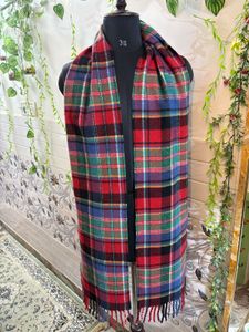 RL Authentic Plaid Scarf with Fringe