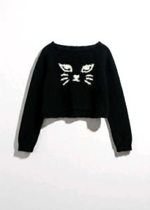 Cute kitty softy wool sweat
