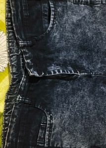 Acid Wash Denim Shorts
