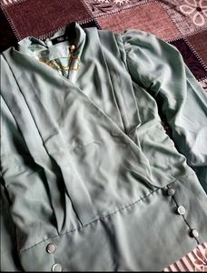 Black Crop Top/Jacket Imported Cloth