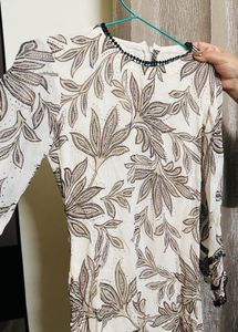 Floral Print Kurti with Dupatta