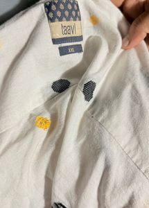 Polka Dot White Top cotton shirt
