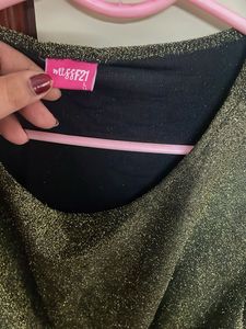 Sparkly Black Top For Party Wear