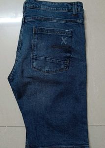 Blue DENIM Jeans Short, Size 34