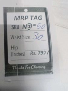 N@50 Size-30 White Embellished Jeans