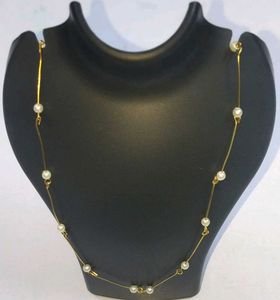 Necklace Gold pearls Chain adjustable British st