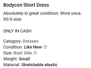 BODYCON SHORT DRESS