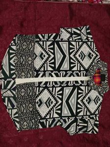 Patterned Button-Up Shirt