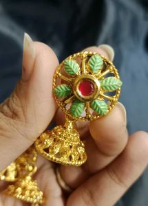 Jhumka Earrings - Gold Tone