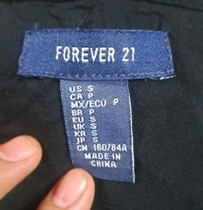 Forever 21 Black Lace Regular Fit A Line Dress