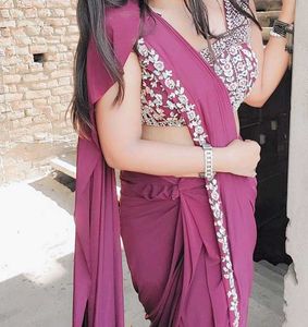 Drape Saree With Stitching Blouse