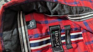 100% Cotton Red Checked Casual Shirt