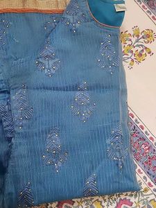 Elegant Blue doria silk Kurta