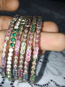 Set of 7 Gemstone Bangles