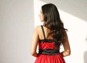 Red &amp; Black Fit &amp; Flare Dress
