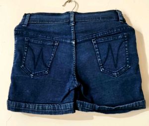 Women Blue Hipster Shorts