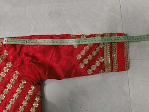 Red &amp; Gold Sequin Customized Bridal Lehenga Set