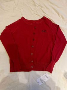 Savana Red Cardigan with Cute Bow