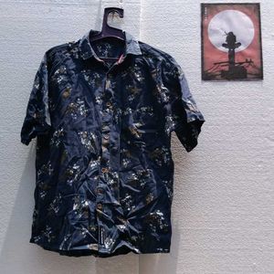 Floral Print Button-Up Shirt