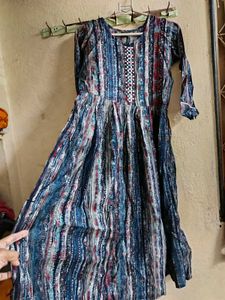 Combo Of  Floral Maxi Dress &amp; Short Anarkali Kurti