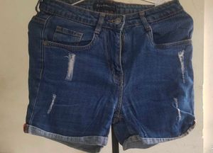 Denim Distressed Shorts