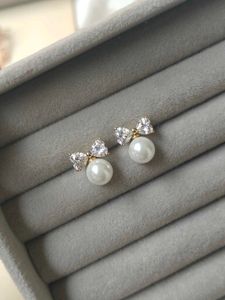 Pearl Bow Earrings
