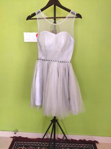 Flared Net Party Wear Dress/New With Tag