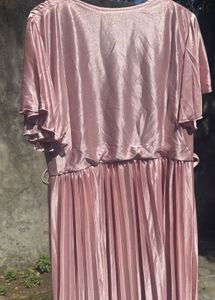 Vintage Pink Satin Dress