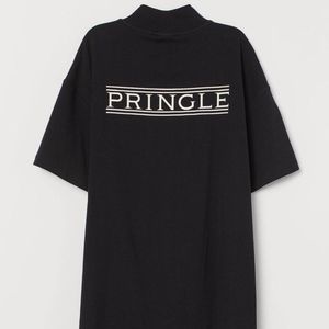 H&amp;M X Pringle Black T-Shirt Dress