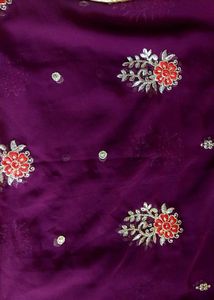 Elegant Embroidered Purple Salwar Kameez