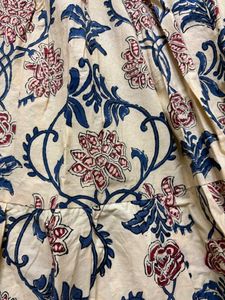 Cream Printed Jaipuri Lehenga