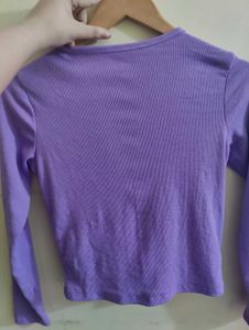 Lavender Ribbed Top (L)