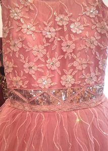 Baby Pink Party Wear ball gown