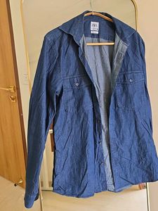 ZARA Men Denim Effect Slim Fit Shirt