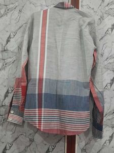Patchwork Button-Down Shirt