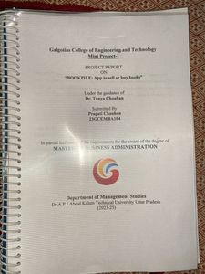 Mini Projects File For MBA students🌝