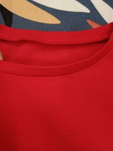 Red Long Sleeve Top