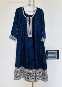 Navy Dotted Tunic Dress