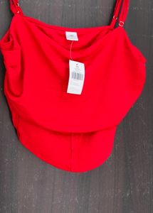 SOLID RED CORSET TOP